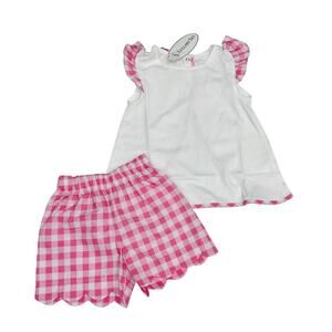 NWT Lullaby Set Size 5 Channing Short Set in Pink Gingham